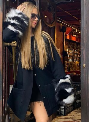 Short Fur Black Coat