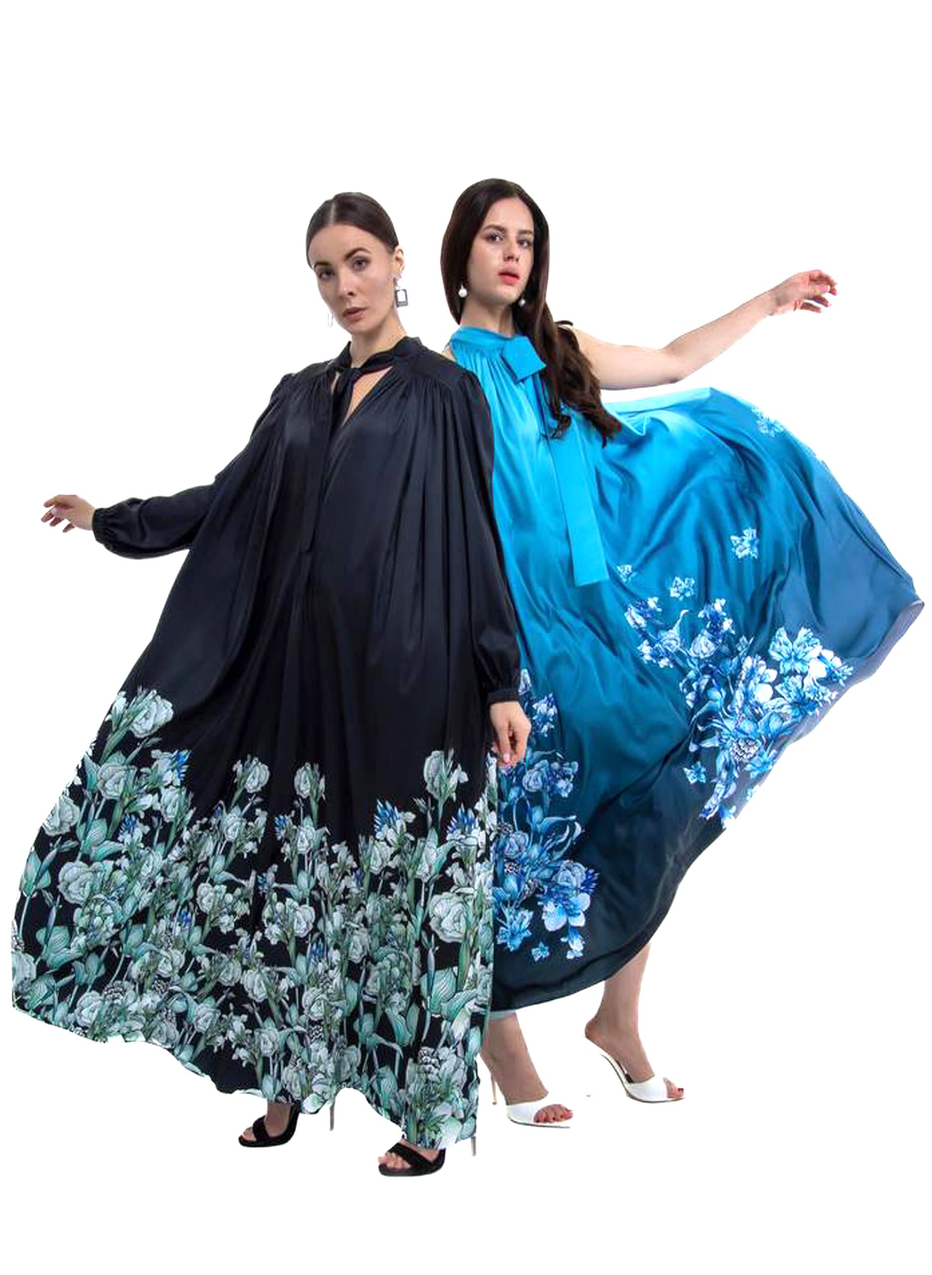 blue black evening dress-min