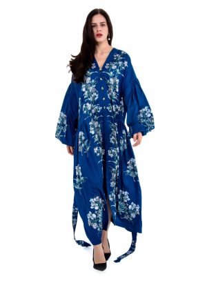 Long Silk Kimono Dress