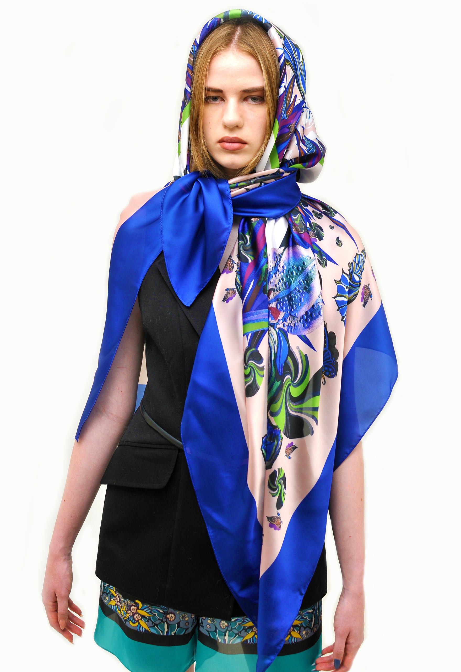 fl and shells pink scarf