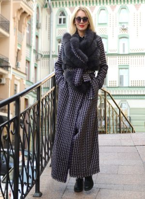 Long Fur Violet Coat