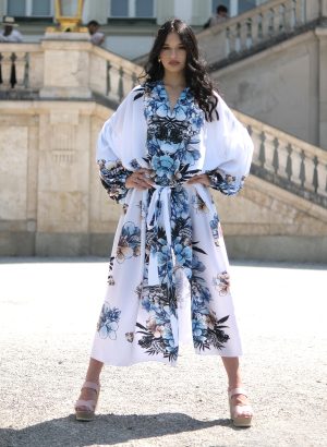 Long White Ethno Dress OBERIG