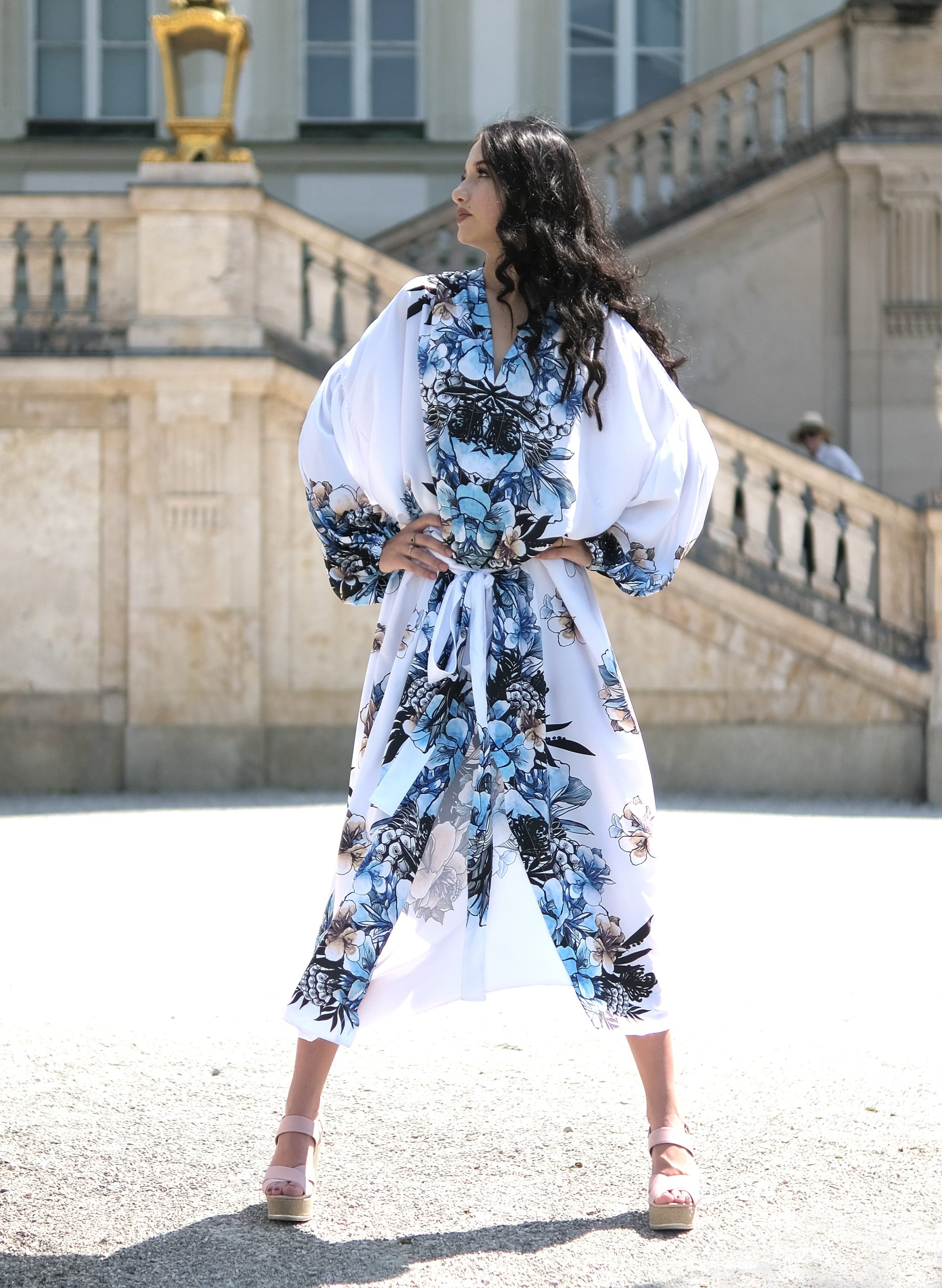 long white dress with long sleeves blue flowers.jpg3-min