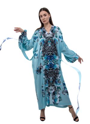 Mint Silk Kimono Dress