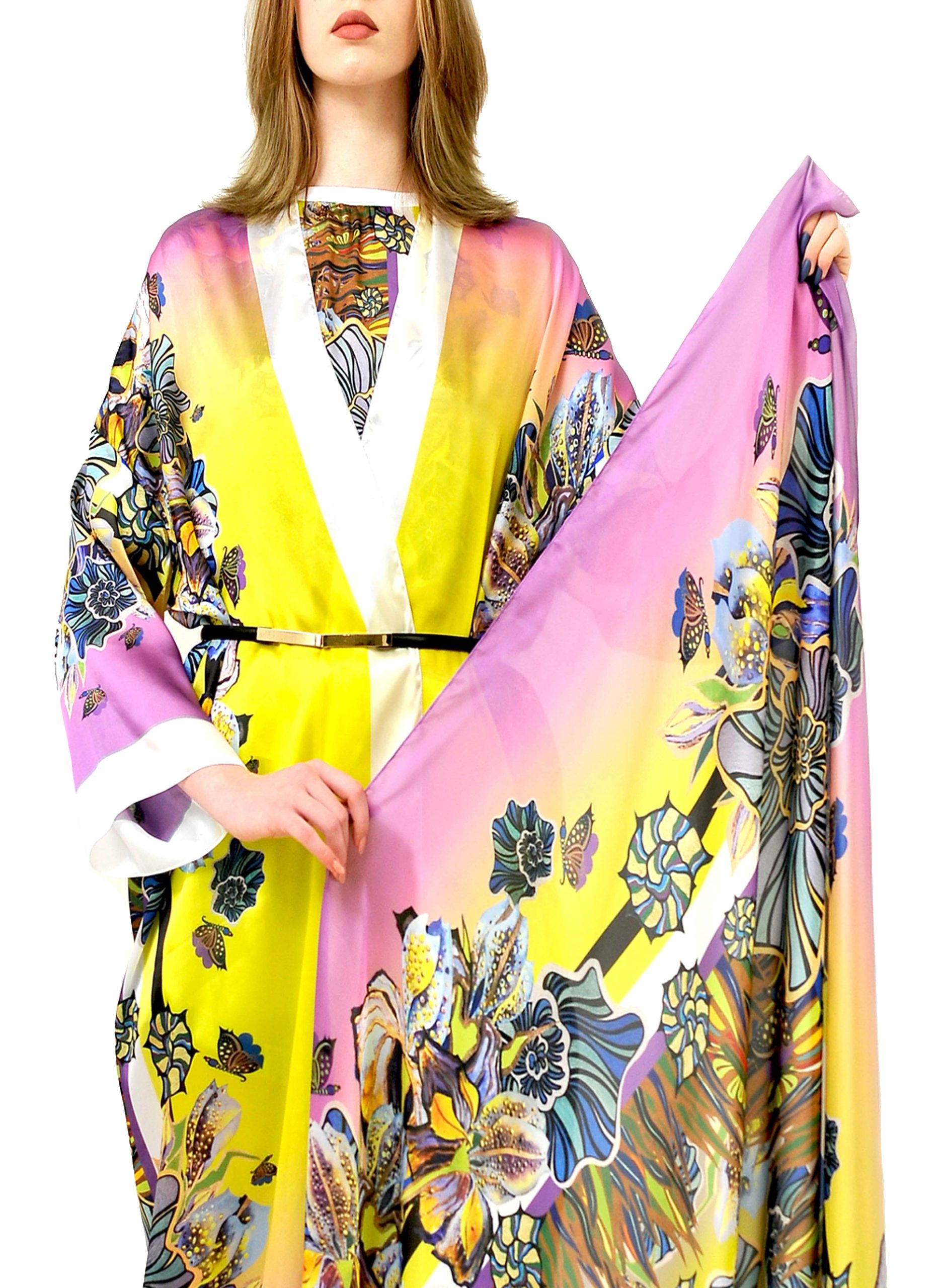 pink big scarf flowers and shells-min