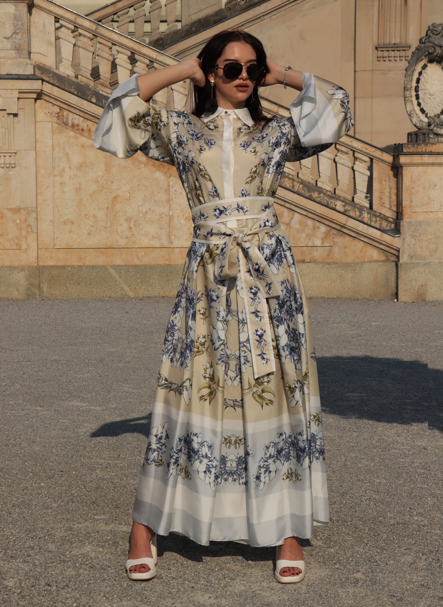 BEIGE LONG SILK KIMONO DRESS6-min (1)