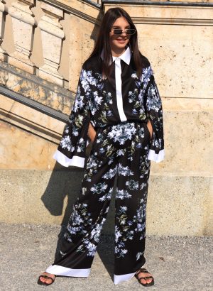 Black Silk Kimono Suit